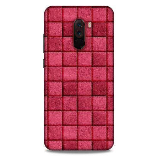 Xiaomi Pocophone F1 Kılıf Patchwork (29) Arka Koruma Kılıfı Pembe