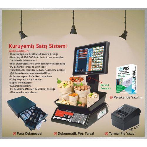 VİAPOS KURUYEMİŞ Pos Terazi Barkodlu Hızlı Satış Sistemi l Set 6