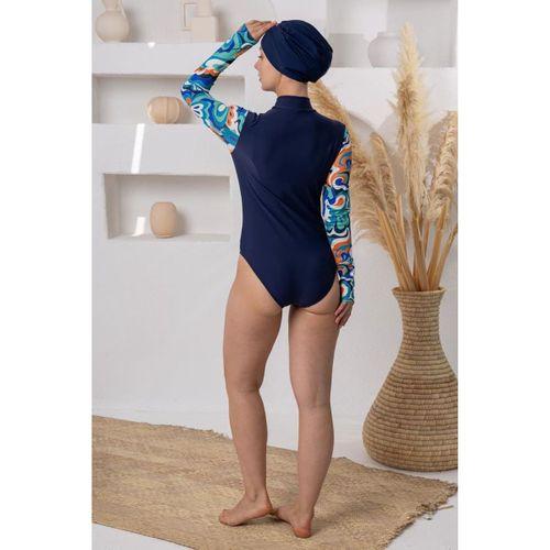 Adasea 261115 Lacivert Aurora Lycralı Uzun Kollu Tesettür Mayo