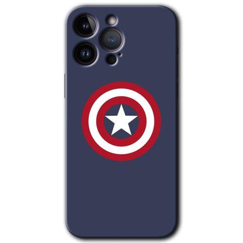 Potkal Hediye Fabrikası Potkal Hediye Fabrikası iPhone 14 Pro Kılıf HD Desen Baskılı Arka Kapak - Temperli Cam - Captain!