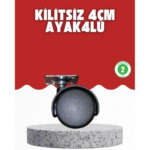 4 Cm Kilitsiz Tekerlek Ayak Seti Zemin Koruyucu