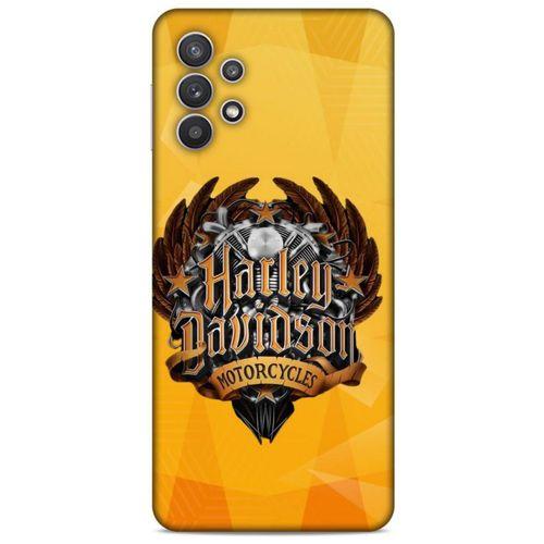 Samsung Galaxy A32 Uyumlu Kılıf Motorsiklet (37) Silicone Cover Harley Davidson