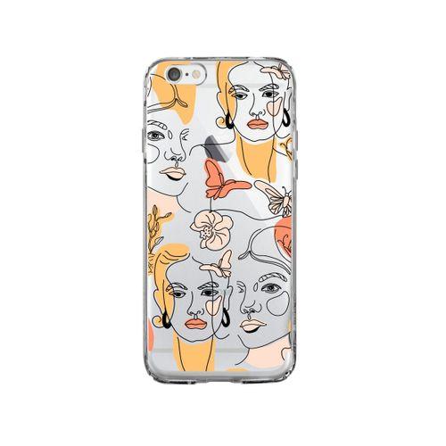 iPhone 6 Line Style Desenli Premium Şeffaf Silikon Kılıf