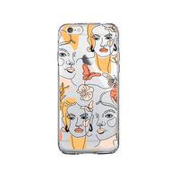 iPhone 6 Line Style Desenli Premium Şeffaf Silikon Kılıf