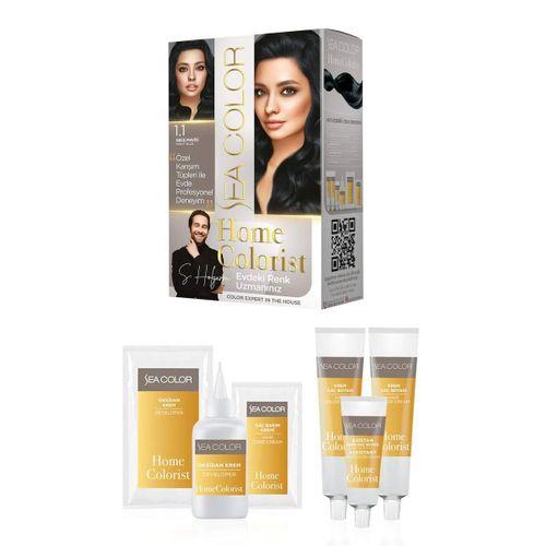 2 Tüp Home Colorist 1.1 Gece Mavisi Premium Saç Boyası Evde Profesyonel Sonuç