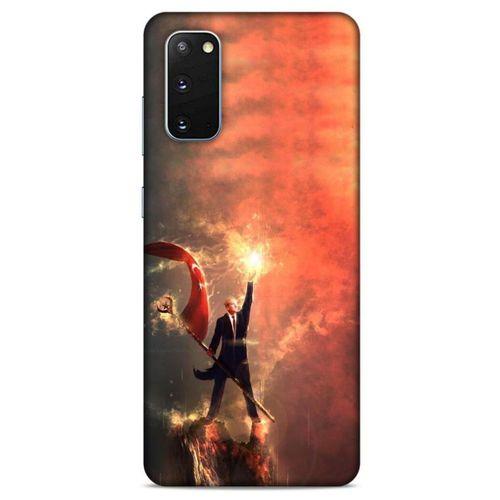Samsung Galaxy S20 Kılıf Atatürk (44) Tough Armor Kılıf Alev Kırmızı