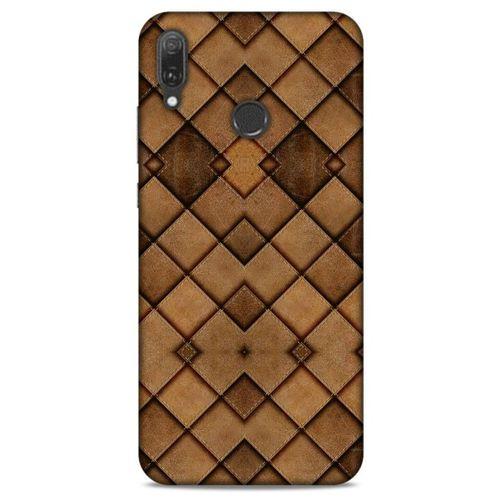 Huawei Y9 2019 Kılıf Patchwork (26) Tpu Silikon Kılıf Açık Kahverengi