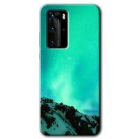 Huawei P40 Pro Kılıf HD Desen Baskılı Arka Kapak - Aurora + Kırılmaz Cam