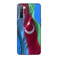 Oppo Reno 3 Uyumlu Kılıf Azarbaijan (6) Silikon Kılıf Dalgalanan Bayrak