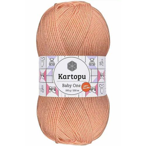1 Adet Baby One Tüylenmeyen El Örgü İpi Yünü Yavruağzı K253