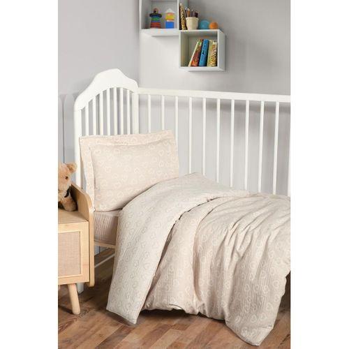 Kanz Kanz Jakarlı Müslin Bebek Nevresim Takımı Knz-013 Heart Kahve