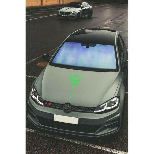 Oto Kaput Şerit özel yeni sticker Dönence Daire Tasarım Yeşil 20*60 Cm
