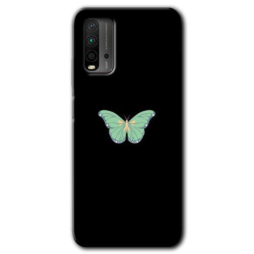 Poco M3 Kılıf Baskılı Kapak - Butterfly Tree + 5D Tam Kaplayan Cam