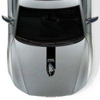 Göktürkçe Türk Vahşi Kurt Kaput Şerit Oto Sticker, Araba Etiketi G7