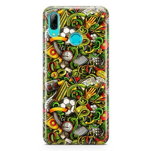 Huawei P Smart 2019 Kılıf Futbolcu Doodle Arka Kapak Koruma Desenli Full Koruyucu