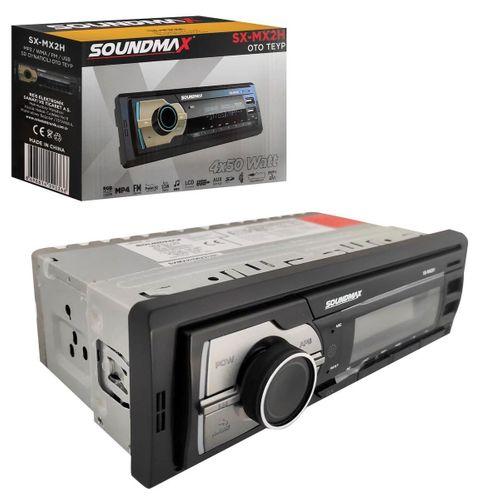 Soundmax Sx-Mx2H Oto Teyp 4X50 Watt Bluetooth Mobil Aplikasyon 2Xusb Sd Fm Aux