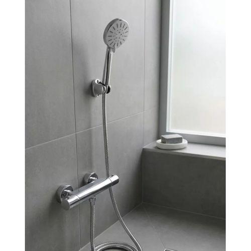 Krem Duş Başlığı Seti 4 Kademeli El Duşu Spiral Hortumlu Banyo Seti