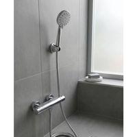 Krem Duş Başlığı Seti 4 Kademeli El Duşu Spiral Hortumlu Banyo Seti