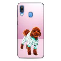 Samsung Galaxy A40 Kılıf Köpek Kıyafetleri (33) Hybrid Kılıf Poodle Pijama