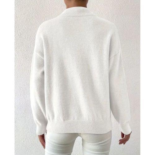 Kadın Uzun Kollu Balıkçı Yaka Triko Bluz