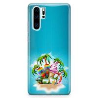 Huawei P30 Pro Kılıf Terlik Gözlük Dondurma Arka Kapak Koruma Desenli Full Koruyucu