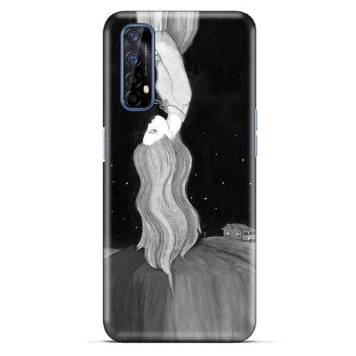 Oppo Realme 7 Kılıf Depresyon (24) Darbe Emici Kılıf Kahve Sarı