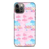 Apple iPhone 12 Pro Kılıf Pastel Renkler (49) Ultra Silikon Kılıf Şeker Pembe Mavi