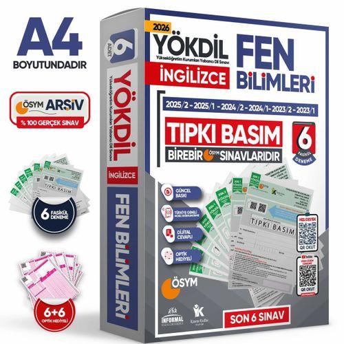 2026 YÖKDİL İngilizce FEN BİLİMLERİ ÖSYM Çıkmış Soru Tıpkı Basım Deneme Paketi 6lı Türkiye Geneli