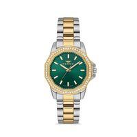 Ferro FL21540AWT-D6 Quartz Çelik Altın/Gri Yeşil Kadran 32 mm Kadın Kol Saati