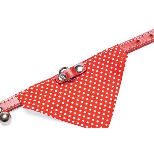 Beeztees Kedi Boyun Tasması, Bandanalı, Zilli, Kırmızı, 24-29cm