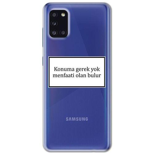 Galaxy A31 Kılıf HD Yazı Baskılı Silikon Arka Kapak - Yazı 6