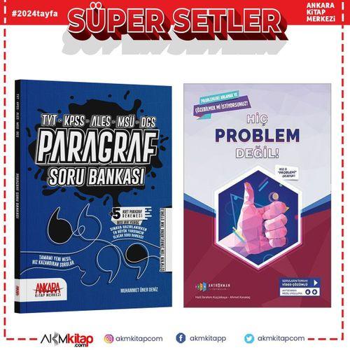 Antrenman Yayınları Hiç Problem Değil ve Ankara Kitap Merkezi Paragraf Soru Bankası Seti 2 Kitap