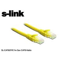 S-Link SL-CAT601YE, CAT6 Patch, 1Mt Kablo (Sarı)
