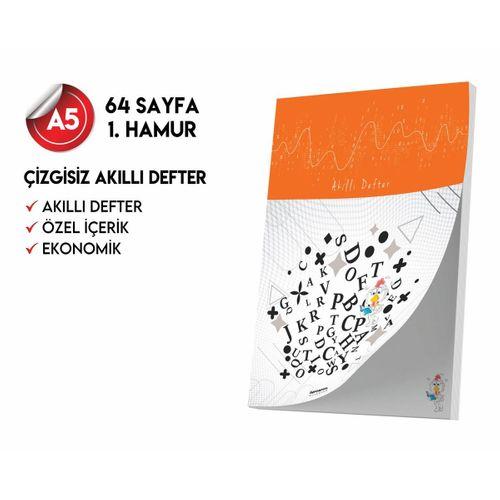 Çizgisiz Not Defteri 64 Sayfa Akıllı Defter Tekli A5 Tam Beyaz Tekli
