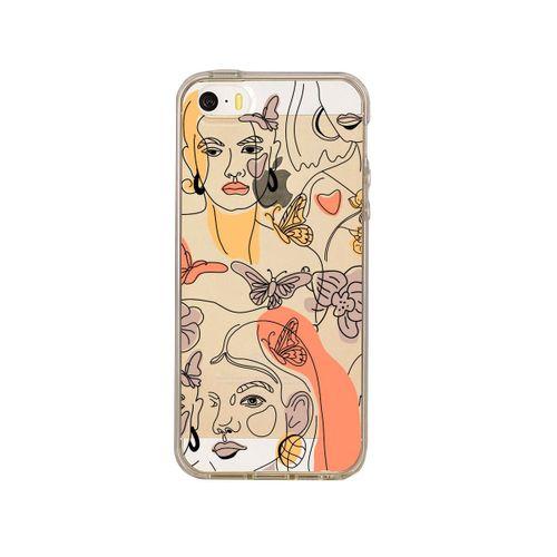 iPhone 5s Women Line Style Şeffaf Telefon Kılıfı