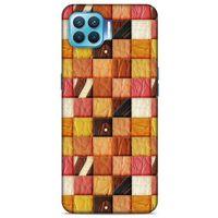 Oppo Reno 4 Lite Kılıf Patchwork (2) Kabı Turuncu Sarı