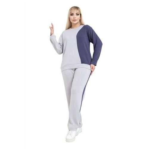 Melsay Butik Grimelanj Lacivert Renk Bloklu Modal Kadın Eşofman Takımı