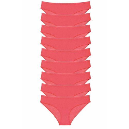 9 adet Süper Eko Set Likralı Kadın Slip Külot Fuşya