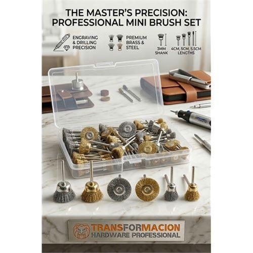 Masterworks 60 Parça Gravür Tel Fırça Seti | 3mm Şaft, Pirinç & Çelik 723012