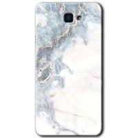 MRCİLETİSİM Samsung Galaxy J7 Prime 2 Kılıf HD Desen Baskılı Arka Kapak + Temperli Cam - White Marble