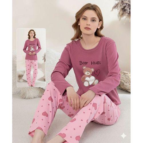 Boyraz 0354 Kadın Penye Uzun Kol Pijama Takımı