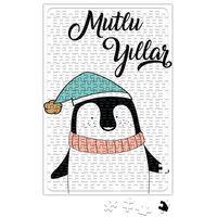 Sevimli Penguen İle Mutlu Yıllar Puzzle 240 Parça Yapboz
