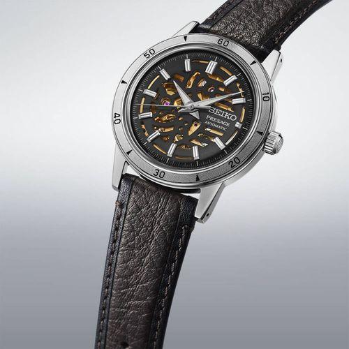 Seiko SSA461J Otomatik Deri Siyah 40 mm Erkek Kol Saati