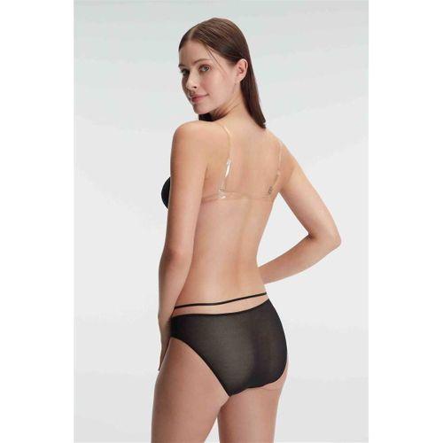 Günlük Straplez Push-up Destekli Balenli Şeffaf Sırt Aksesuarlı Askıları Çıkabilir Boncuk Detaylı Sütyen