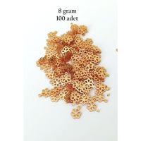 Oya Abiye Bileklik Kolye Pleksi Metalik Plastik Pul Altın Renk 8 gram 100 adet - BNC479