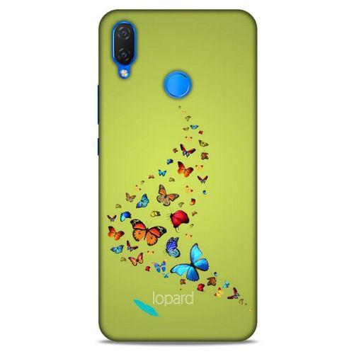 Huawei Psmart 2019 Kılıf Kelebek Etkisi (48) Bumper Kılıf Pembe Yeşil