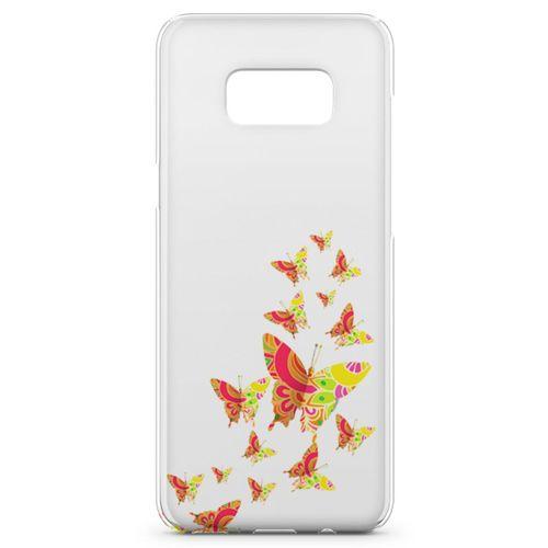 Samsung Galaxy S8 Kılıf Colorful Kelebek Arka Kapak Koruma Desenli Full Koruyucu