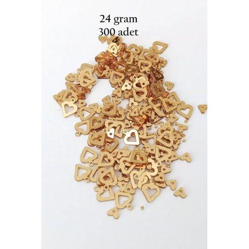 Oya Abiye Bileklik Kolye Pleksi Metalik Plastik Pul Altın Renk 24 gram 300 adet - BNC548