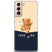 Samsung Galaxy S21 Plus Kılıf HD Baskılı Kılıf - Take Risk + Tam Ekran Koruyucu