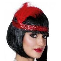 Kırmızı Renk Çarliston Saç Bandı